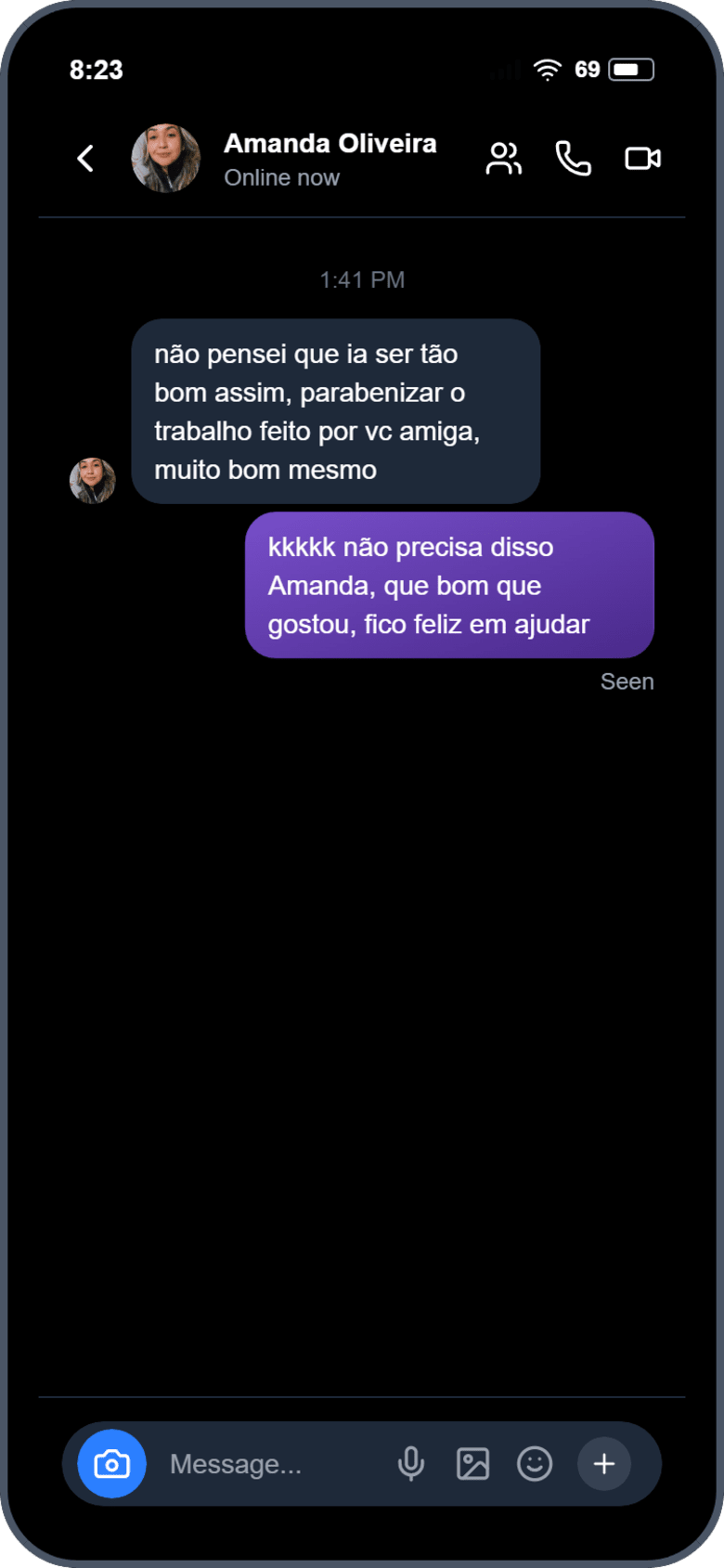 Depoimento Amanda Oliveira